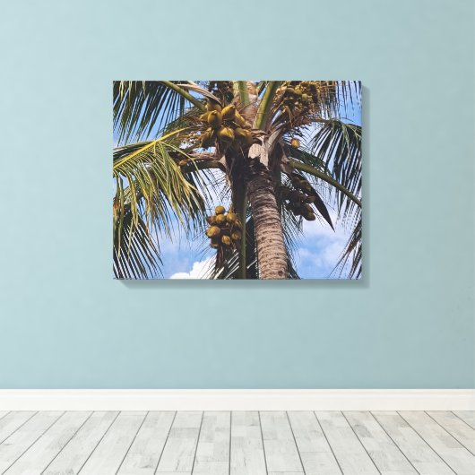 COCO PALM CANVAS AFDRUK (Insitu (Houten vloer))