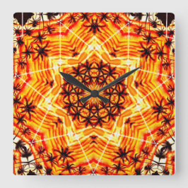 Coco Palm Star Vierkante Klok