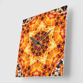 Coco Palm Star Vierkante Klok (Hoek)