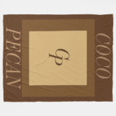 Coco Pecan Blanket Fleece Deken (Voorkant (Horizontaal))
