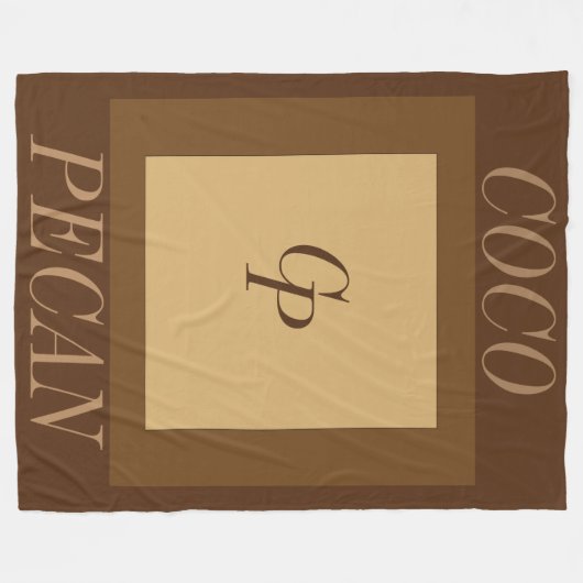 Coco Pecan Blanket Fleece Deken (Voorkant (Horizontaal))