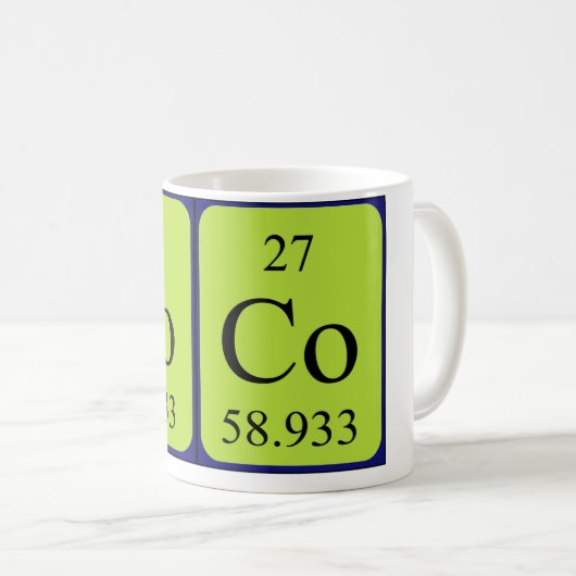 Coco periodieke tabelnaam mok (Voorkant rechts)