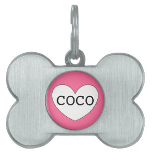 ❤️ COCO pet label door dalDesignNZ Huisdieren Naamplaatje