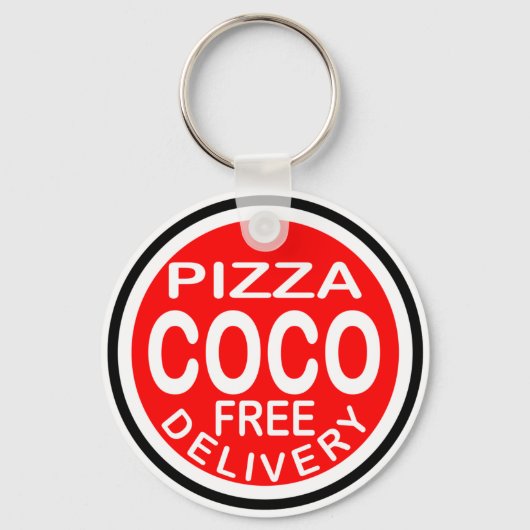 Coco Pizza Delivery Sleutelhanger (Voorkant)