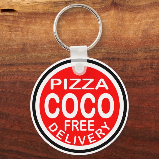 Coco Pizza Delivery Sleutelhanger (Voorkant)