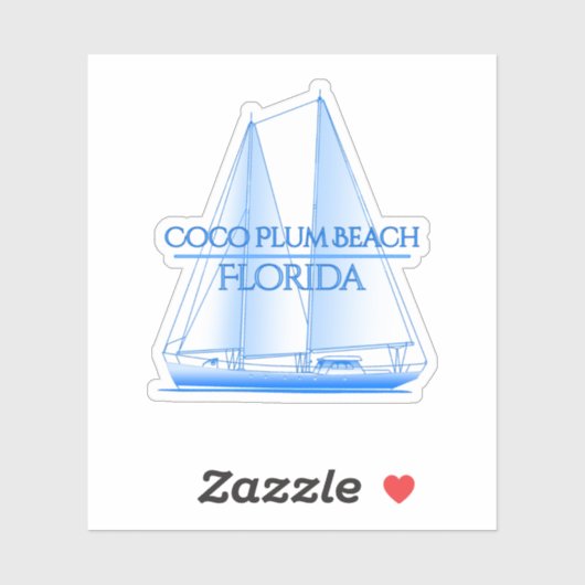 Coco Plum Beach Coastal Nautical Sailing Sailor Sticker (Vel)