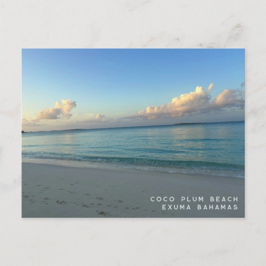 Coco Plum Beach Exuma Bahamas Briefkaart (Voorkant)
