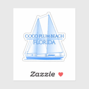 Coco Plum Beach Kust Zeilboot Zeiler Sticker