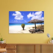Coco Point Beach, Barbuda, Antigua Canvas Afdruk (Insitu (Woonkamer))