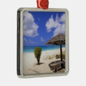 Coco Point Beach, Barbuda, Antigua Metalen Ornament (Rechts)