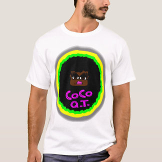 CoCo Q.T., bruin prachtig gezicht met grote krulle T-shirt