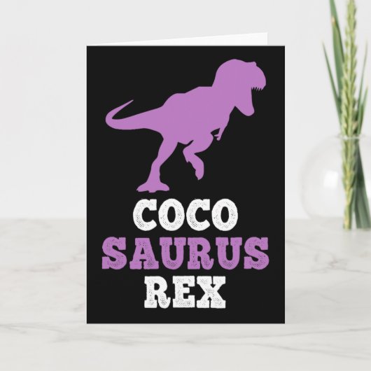 Coco-saurus Rex Dino Dinosaur Cocosaurus Funny  Kaart (Voorkant)