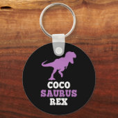 Coco-saurus Rex Dino Dinosaur Cocosaurus Grappig  Sleutelhanger (Voorkant)