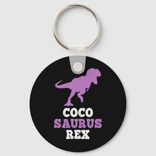 Coco-saurus Rex Dino Dinosaur Cocosaurus Grappig Sleutelhanger (Voorkant)