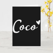 Coco Schattig Hart Grappige Oma Moederdag Kaart (Gele Bloem)