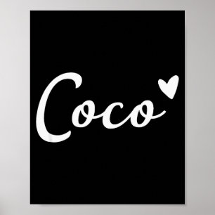 Coco Schattig Hart Grappige Oma Moederdag  Poster