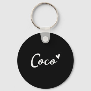 Coco Schattig Hart Grappige Oma Moederdag Sleutelhanger