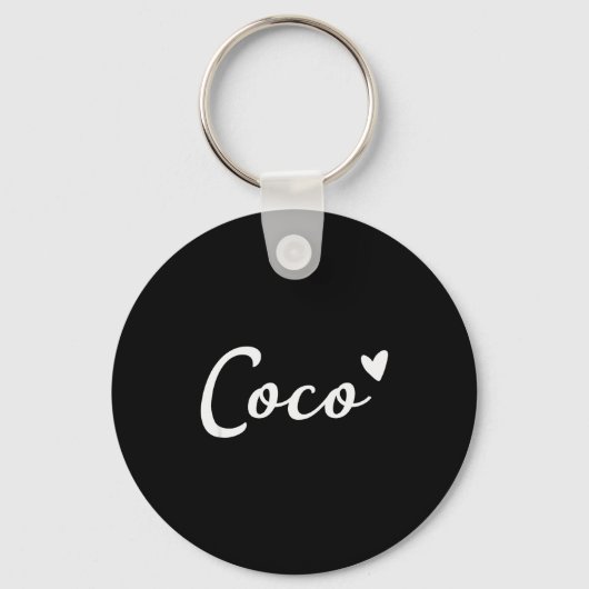 Coco Schattig Hart Grappige Oma Moederdag  Sleutelhanger (Voorkant)