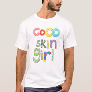 Coco Skin Girl African Mixed Black Q T-shirt