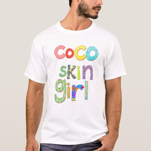 Coco Skin Girl African Mixed Black Q T-shirt (Voorkant)