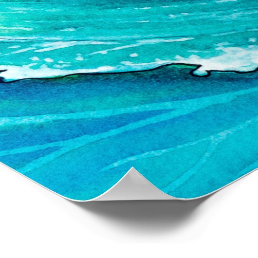 Coco the Hawaiian Surfing Bunny Wall Hanging Poster (Hoek)