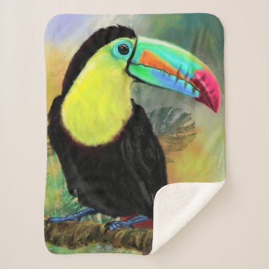 Coco Toucan Sherpa Blanket Sherpa Deken (Voorkant)