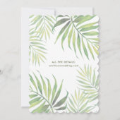 COCO Waterverf Palm Leaf bruiloft uitnodiging (Achterkant)