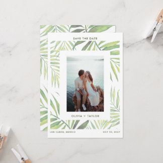 COCO Waterverf Palmblad Sla de datum op Kaart