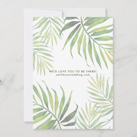 COCO Waterverf Palmblad Sla de datum op Kaart (Achterkant)