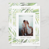 COCO Waterverf Palmblad Sla de datum op Kaart (Voorkant / Achterkant)