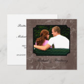 Cocoa Accent Trouw- en Verlovingsaankondiging Aankondiging (Voorkant / Achterkant)