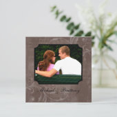 Cocoa Accent Trouw- en Verlovingsaankondiging Aankondiging (Staand voorkant)