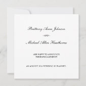 Cocoa Accent Trouw- en Verlovingsaankondiging Aankondiging (Achterkant)