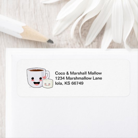 Cocoa and Marshmallow Address Labels (Insitu)