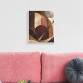 Cocoa Arches en Chrome Moon Abstract Canvas Print (Insitu (Woonkamer))