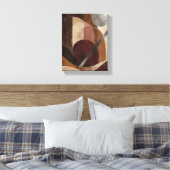 Cocoa Arches en Chrome Moon Abstract Canvas Print (Insitu (Slaapkamer))