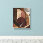 Cocoa Arches en Chrome Moon Abstract Canvas Print (Insitu (Houten vloer))