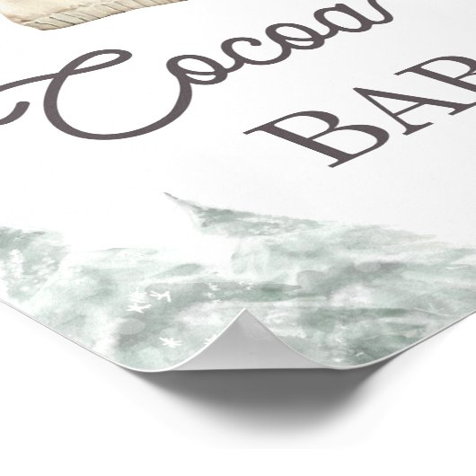Cocoa Bar Hot Chocolate Bar Baby It's Cold Outside Poster (Hoek)