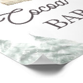 Cocoa Bar Warme Chocolade Bar Baby Het Is Koud Bui Poster (Hoek)