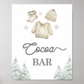 Cocoa Bar Warme Chocolade Bar Baby Het Is Koud Bui Poster (Voorkant)