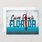 Cocoa Beach Briefkaart Florida Surfboard (Voorkant / Achterkant)