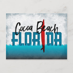 Cocoa Beach Briefkaart Florida Surfboard