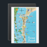 Cocoa Beach City Florida kustlijn kaart geschenken<br><div class="desc">Ontdek Cocoa Beach, gelegen langs de prachtige kustlijn van Florida. Met zijn ongerepte zandstranden en kristalhelder water biedt Cocoa Beach de perfecte achtergrond voor uw gepersonaliseerde producten. Laat je creativiteit de pan uit rijzen als je items aanpast die geïnspireerd zijn door de zon, het surf en de relaxte levensstijl van...</div>