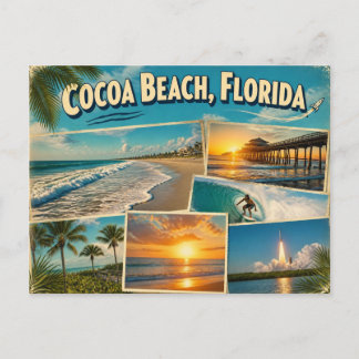 Cocoa Beach, Florida ansichtkaart Feestdagenkaart