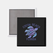 Cocoa Beach, Florida Beach Design _ Tribal Turtle Magneet (Voorkant / Achterkant)