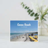 Cocoa Beach, Florida beach scene foto Briefkaart (Staand voorkant)