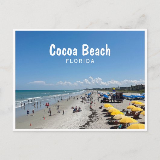 Cocoa Beach, Florida beach scene foto Briefkaart (Voorkant)