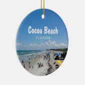 Cocoa Beach, Florida beach scene foto Keramisch Ornament (Rechts)