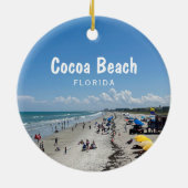 Cocoa Beach, Florida beach scene foto Keramisch Ornament (Achterkant)