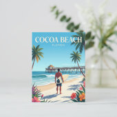 Cocoa Beach Florida Briefkaart (Staand voorkant)